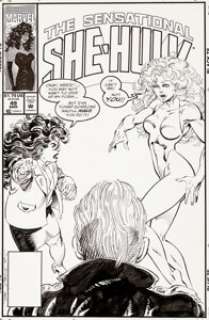 Byrne, John - John Byrne The Sensational She-Hulk #49 Cover Original Art (Marvel, 1993)....