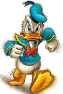 Joan Vizcarra | Donald Duck on his Way - Original Drawing - Joan Vizcarra - Pencil Art - Original Artwork | Catawiki