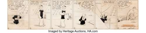 Segar, E. C. | E. C. Segar Thimble Theatre featuring Popeye Daily Comic Strip Original Art dated 1-25-30 (King Features Syndicate... | Heritage
