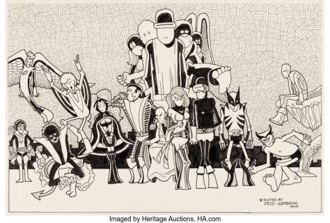 Hembeck, Fred - Fred Hembeck - X-Men Illustration Original Art (1978)....
