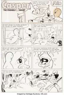 Harvey Comics Artist - Harvey Comics Artist Little Audrey #25 Casper the Friendly Ghost Story Page 1 Original Art (Harvey, 1952).... (Total: 2 Original Art)