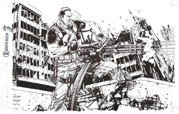 Renato Arlem - Punisher Pin-Up by Renato Arlem