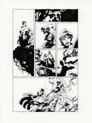 Cyrille Pomès | Hellboy, nothing but blood, issue 1 planche 8 | Galerie 9ème Art