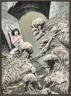 Wrightson, Bernie | Bernie Wrightson Bernie Wrightson: Master of the Macabre Trading Card #50 "Mausoleum" Painting Original Art (FPG, ... | Heritage