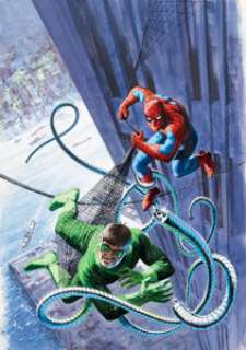 Western Publishing Artist | Western Publishing Artist Amazing Spider-Man Front (and Back) Cover Painting Spider-Man and Doc Ock Original Art (... | Heritage