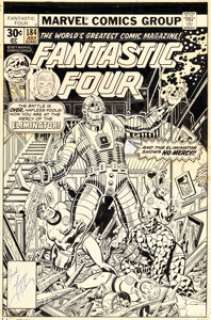 Pérez , George - George Pérez and Joe Sinnott Fantastic Four #184 Cover Original Art (Marvel, 1977)....