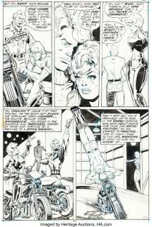 Ploog, Mike | Mike Ploog Marvel Spotlight #5 Story Page 10 Ghost Rider First Appearance Original Art (Marvel, 1972).... | Heritage