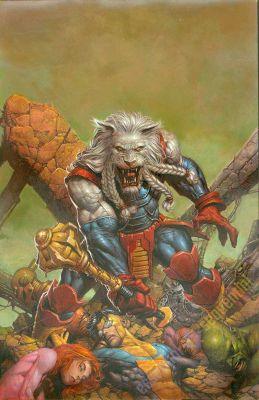 David Finch | Invincible Universe Battle Beast #1 Cover Painting | Essential Sequential