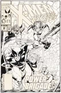 Grummett, Tom - Tom Grummett and Terry Austin X-Men Classic #99 Cover Original Art (Marvel, 1994)....