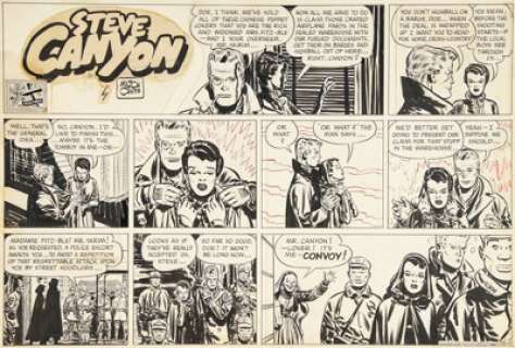Caniff, Milton - Milton Caniff Steve Canyon Sunday Comic Strip Original Art dated 12-11-49 (Field Enterprises, 1949)....
