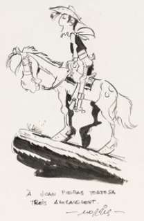Morris | Morris (Maurice de Bevere) Lucky Luke Illustration Original Art (1990s).... | Heritage