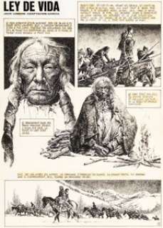 Mozos, Luis García - Luis García Mozos Pilote Hors-Série #61 Bis Ley De Vida/La Loi de la Vie, Jack London Title Page 1 Ori...