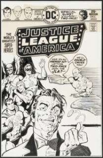 Ernie Chan - Justice League of America #125 Cover Original Art (DC, 1975)....