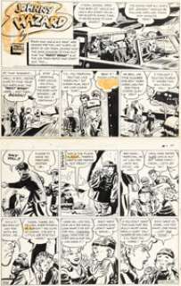 Frank Robbins - Johnny Hazard Sunday Comic Strip Original Art dated 7-6-47 (King Features Syndicate, 1947). (Total: 2 Original Art)