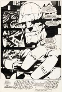 Keith Giffen and Dave Hunt DC Challenge #11 Darkseid Splash Page 23 Original Art (DC, 1986).