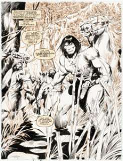 John Buscema Savage Sword of Conan #225 Splash Page 1 Original Art (Marvel, 1994).