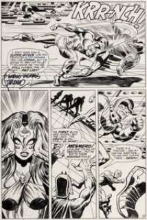 Jim Steranko and John Tartaglione The X-Men #51 Story Page 4 Original Art (Marvel, 1968).