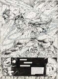 Stephen Platt and Marlo Alquiza Prophet #10 Double Page Spread 6-7 Original Art (Image, 1995).