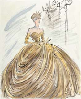 To Catch a Thief (Paramount, 1955), Grace Kelly "Frances Stevens" Ball Gown & Masquerade Party Guests Pair of (2) Costume Sketches by Edith Head. (Total: 2 Items) | Heritage
