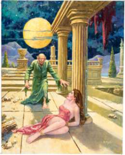 Bob Fujitani Eerie #1 Cover Re-Creation Painting Original Art (1994).