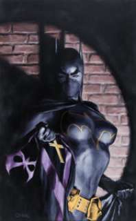 Glen Orbik Batman: No Man‘s Land #0 Huntress as Batgirl Cover Painting Original Art (DC, 1999).