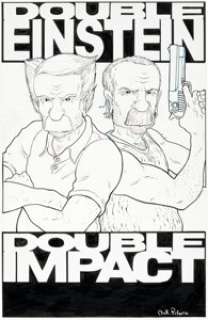 Nick Pitarra "Double Einstein, Double Impact" CBLDF Print Illustration Original Art (CBLDF, 2014). (Total: 2 Items) | Heritage