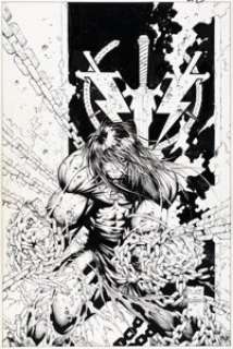Stephen Platt and Jason Gorder Soul Saga #5 Cover Original Art (Image, 2001).