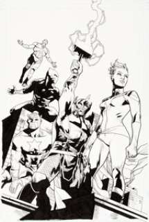 Mahmud Asrar Avengers #1 (691) Variant Cover Original Art (Marvel, 2018).