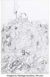 Fernando Pasarin Justice League #16 Cover Pencils Original Art (DC, 2017).