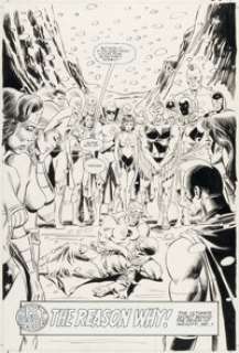 Jerry Ordway and Tony DeZuñiga Infinity Inc. #10 Splash Page 22 Original Art (DC, 1985).