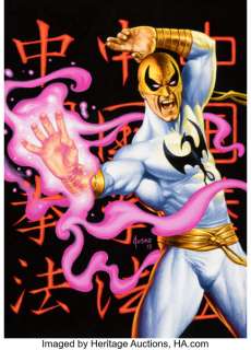 Joe Jusko Marvel Masterpieces 2016 #32 Iron Fist Trading Card Illustration Original Art (Upper Deck/Marvel, 2013). | Heritage