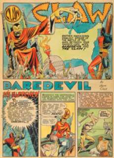 Jack Cole Silver Streak Comics #10 Daredevil and the Claw Story Page 1 Original Art (Lev Gleason, 1941).