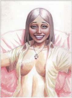 Size: 9,5 X 14 Cm. - Signed | Gambedotti, Atilio - Original illustration - Miss you! - (2022) | Catawiki