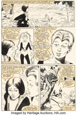 Bob McLeod, Mike Gustovich, and Bill Willingham The New Mutants #1 Story Page 17 Original Art (Marvel, 1983).