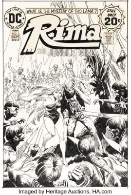 Joe Kubert Rima, The Jungle Girl #3 Cover Original Art (DC, 1974). | Heritage