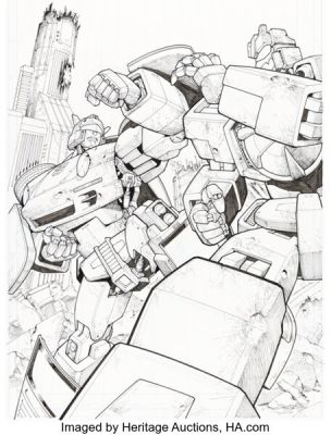 E. J. Su The Transformers Spotlight: Jazz Cover Original Art (IDW, 2009). | Heritage