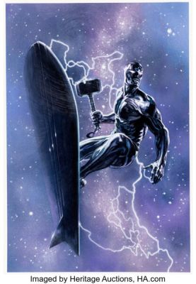 Gabriele Dell’Otto Silver Surfer Rebirth: Legacy #2 Fallen One Variant Cover Original Art (Marvel, 2023). | Heritage