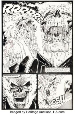 Jimmy Palmiotti Marvel Comics Presents #98 "D‘Spryte Times, D‘Spryte Measures" Ghost Rider Story Page 6 Original Art (Marvel, 1992).