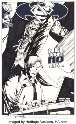 Miguel Ángel Sepúlveda Superman / Batman #87 Joker Cover Original Art (DC, 2011).
