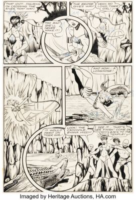 Matt Baker Fight Comics #50 Tiger Girl Story Page 5 Original Art (Fiction House, 1947).