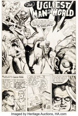Jack Katz Out Of The Shadows #7 Complete 6-Page Story Original Art (Pines, 1953). (Total: 6 Original Art)