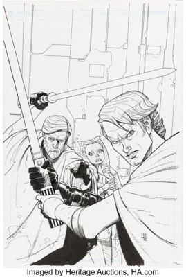 Kilian Plunkett Star Wars: The Clone Wars #2 Cover Original Art (Dark Horse, 2008). | Heritage