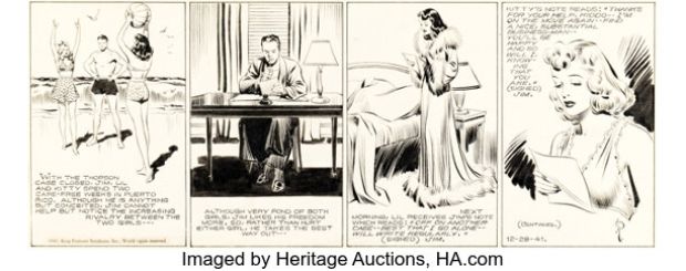 Alex Raymond Jungle Jim Sunday Topper Comic Strip Original Art dated 12-28-41 (King Features Syndicate, 1941). | Heritage