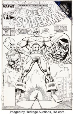 Alex Saviuk Web of Spider-Man #60 Cover Original Art (Marvel, 1990). | Heritage