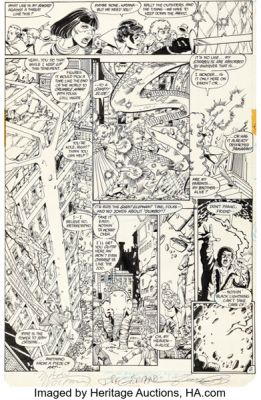 George Pérez Crisis on Infinite Earths #3 Story Page 6 Original Art (DC, 1985). | Heritage