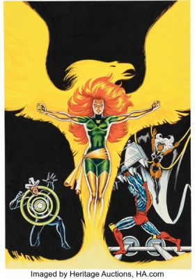 Jean Frisano Spécial Strange #26 Phoenix Cover Original Art (Lug, 1981). | Heritage