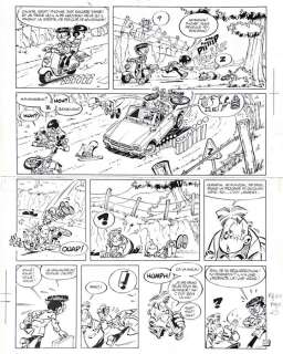 Greg | Greg - Planche originale - Les As - Pas... Sages en Douane - (1971) | Catawiki