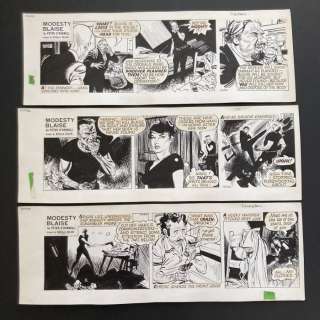 Colvin, Neville | Colvin, Neville - 3x Original strip - Modesty Blaise - The Double Agent - (1986) | Catawiki