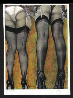 Adam Yvon | Yvon Adam - Erotique - dessin original "Coup de vent" - Page volante - EO - (2016) | Catawiki