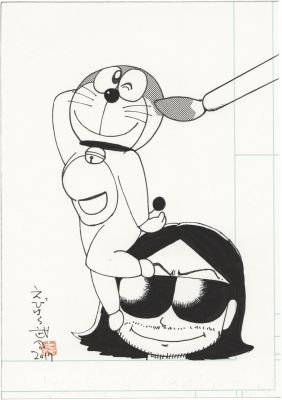 Takeshi Ebihara Hand-Drawn Illustration "Doraemon" | Mandarake (Big Web)